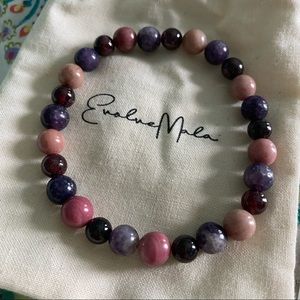 Evolve Mala Garnet, Amethyst, & Rhodonite Bracelet